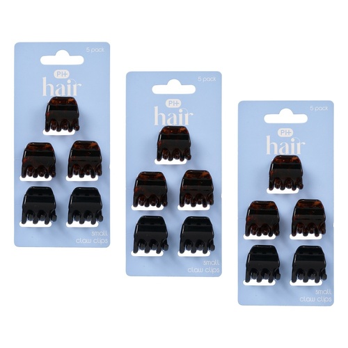 Pharmacy Health Small Claw Clips 5 Pack Bundle of 3
