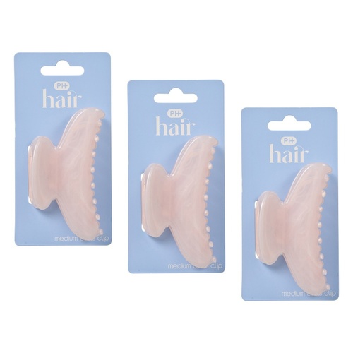 Pharmacy Health Medium Claw Clip Pink Pack of 3