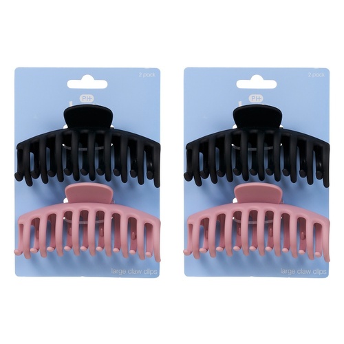 Pharmacy Health Large Matte Claw Clips 2 Pack Bundle of 2