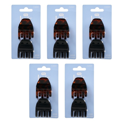 Pharmacy Health Small Claw Clips Mixed 2 Pack Bundle of 5