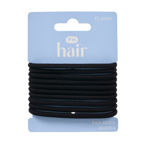 Pharmacy Health Thick Elastics Black 10 Pack