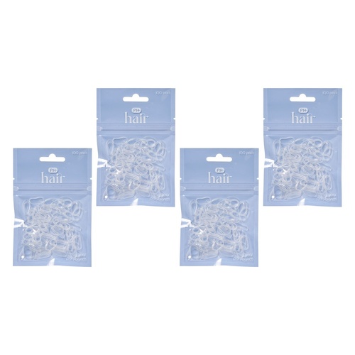 Pharmacy Health Polybands Clear 100 Pack Bundle of 4