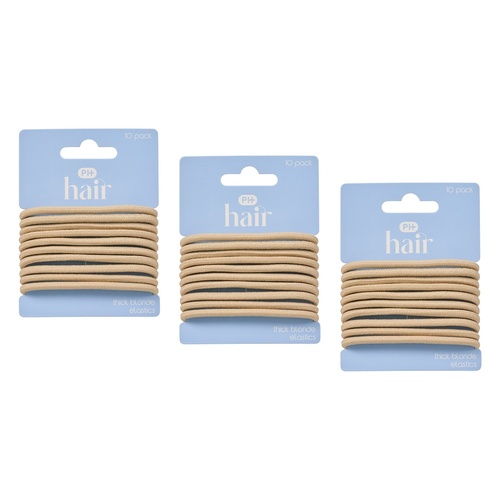 Pharmacy Health Thick Elastics Blonde 10 Pack Bundle of 3