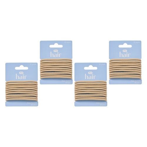 Pharmacy Health Thick Elastics Blonde 10 Pack Bundle of 4