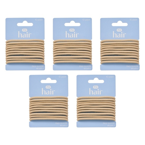 Pharmacy Health Thick Elastics Blonde 10 Pack Bundle of 5