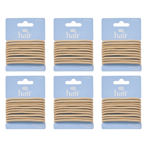 Pharmacy Health Thick Elastics Blonde 10 Pack Bundle of 6