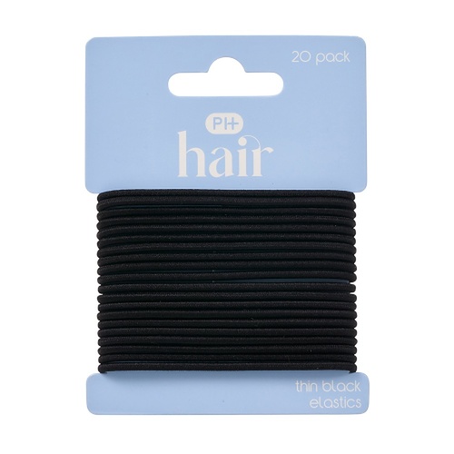 Pharmacy Health Thin Elastics Black 20 Pack