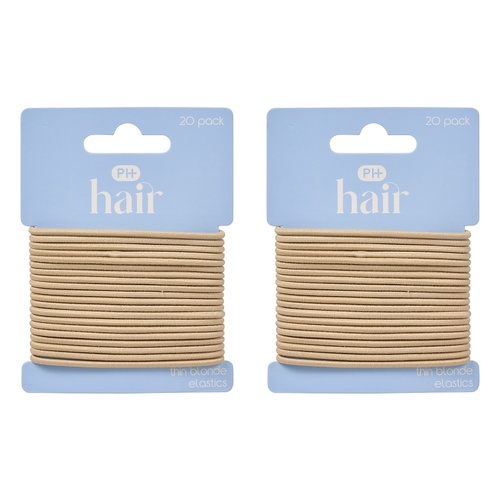 Pharmacy Health Thin Elastics Blonde 20 Pack Bundle of 2
