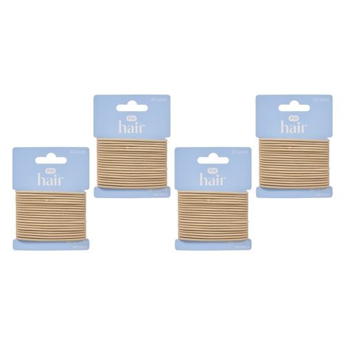 Pharmacy Health Thin Elastics Blonde 20 Pack Bundle of 4