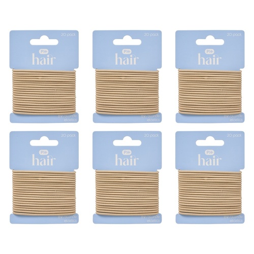 Pharmacy Health Thin Elastics Blonde 20 Pack Bundle of 6