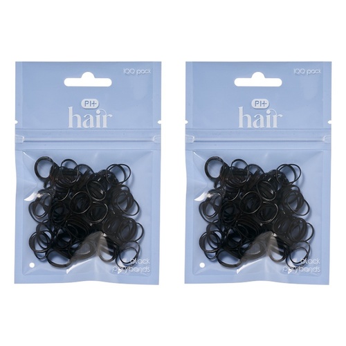 Pharmacy Health Polybands Black 100 Pack Bundle of 2