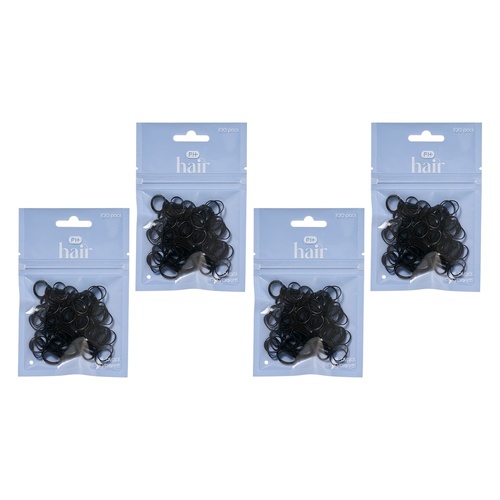 Pharmacy Health Polybands Black 100 Pack Bundle of 4