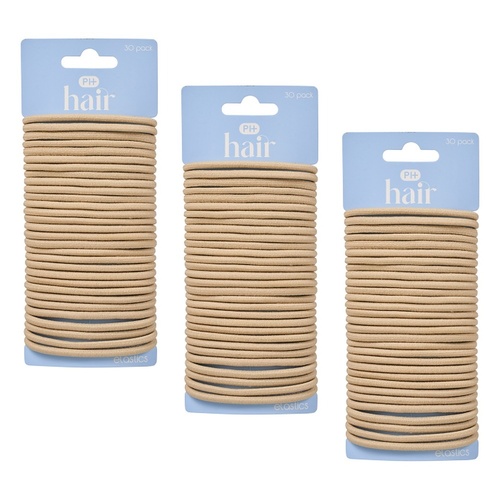 Pharmacy Health Thick Elastics Blonde 30 Pack Bundle of 3