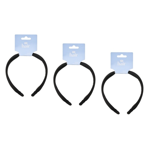 Pharmacy Health Fashion Headband Black Pack of 3