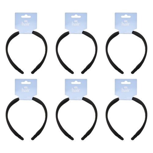 Pharmacy Health Fashion Headband Black Pack of 6