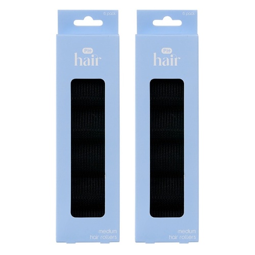 Pharmacy Health Hair Rollers Medium 6 Pack Bundle of 2