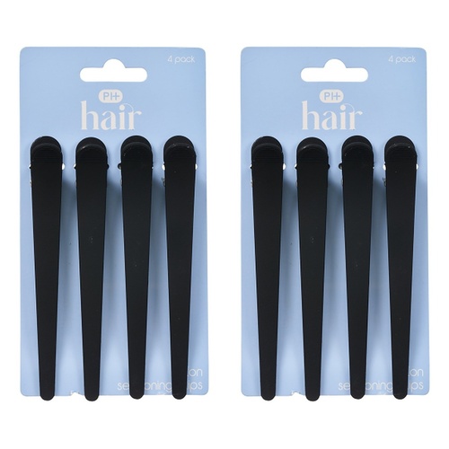 Pharmacy Health Salon Sectioning Clips 4 Pack Bundle of 2