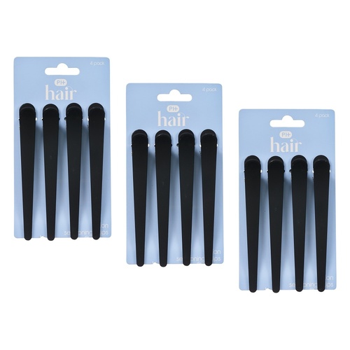 Pharmacy Health Salon Sectioning Clips 4 Pack Bundle of 3