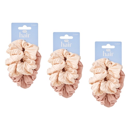 Pharmacy Health Scrunchie Luxe Nude 2 Pack Bundle of 3