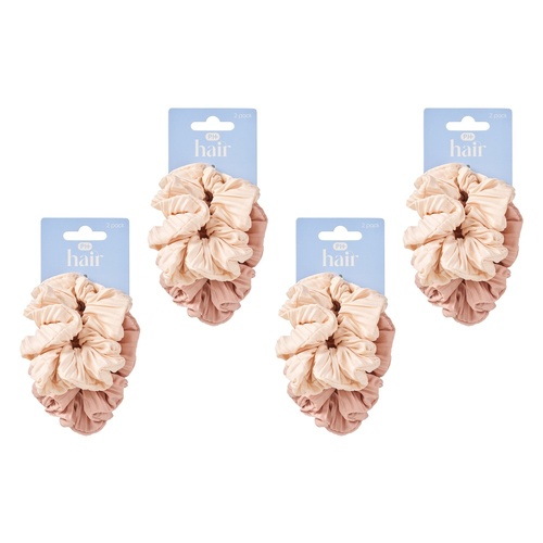 Pharmacy Health Scrunchie Luxe Nude 2 Pack Bundle of 4