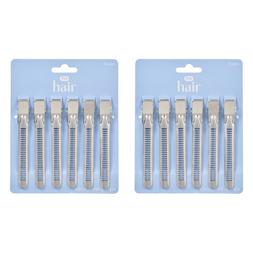 Pharmacy Health Salon Control Clips 6 Pack Bundle of 2