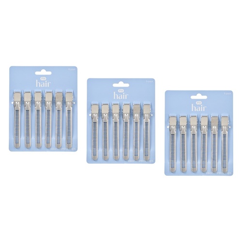 Pharmacy Health Salon Control Clips 6 Pack Bundle of 3