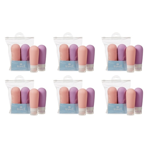 Pharmacy Health Refillable Silicone Bottles Large 100ml 2 Pack Bundle of 6