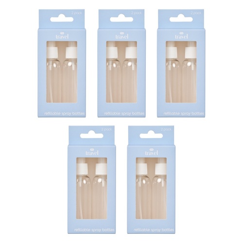 Pharmacy Health Refillable Spray Bottles 2 Pack Bundle of 5