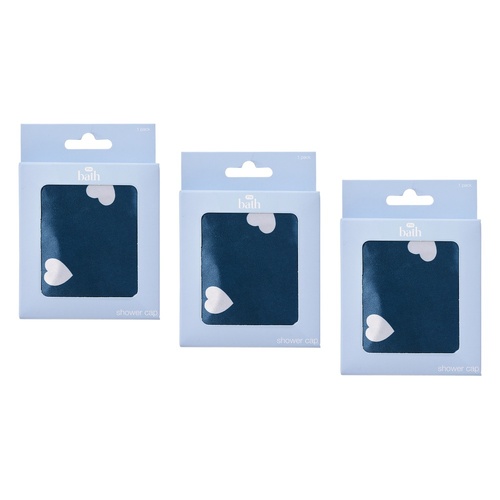 Pharmacy Health Fabric Shower Cap Pattern Pack of 3