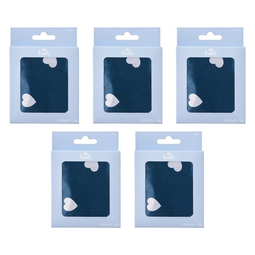 Pharmacy Health Fabric Shower Cap Pattern Pack of 5