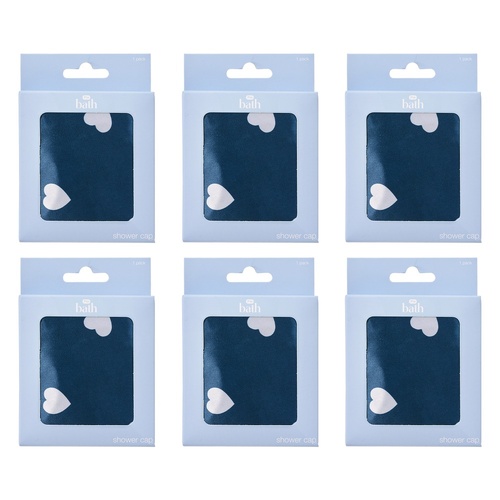 Pharmacy Health Fabric Shower Cap Pattern Pack of 6