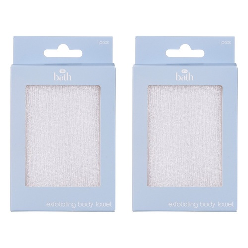 Pharmacy Health Exfoliating Body Towel Pack of 2