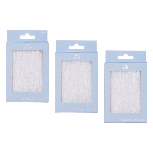 Pharmacy Health Exfoliating Body Towel Pack of 3