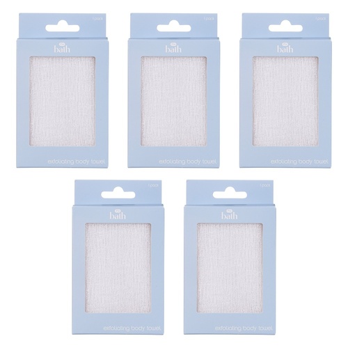 Pharmacy Health Exfoliating Body Towel Pack of 5
