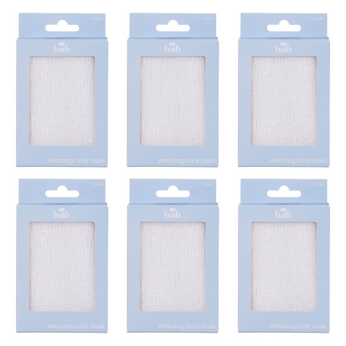 Pharmacy Health Exfoliating Body Towel Pack of 6