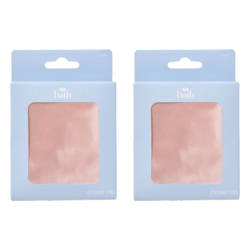 Pharmacy Health Fabric Shower Cap Pink Pack of 2