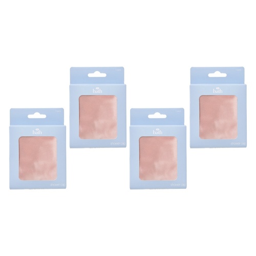 Pharmacy Health Fabric Shower Cap Pink Pack of 4