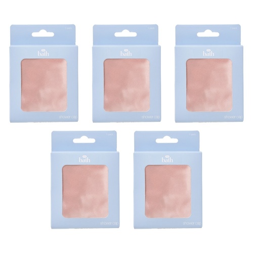 Pharmacy Health Fabric Shower Cap Pink Pack of 5