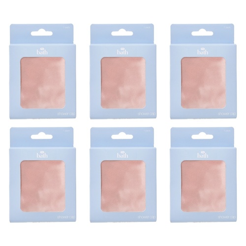 Pharmacy Health Fabric Shower Cap Pink Pack of 6