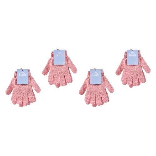 Pharmacy Health Exfoliating Gloves Pink Pack of 4