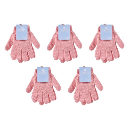 Pharmacy Health Exfoliating Gloves Pink Pack of 5