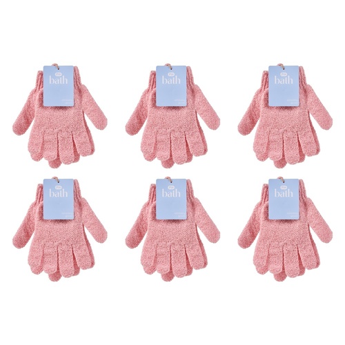 Pharmacy Health Exfoliating Gloves Pink Pack of 6