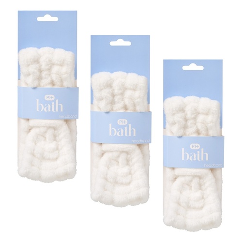 Pharmacy Health Cosmetic Headband White Pack of 3