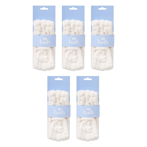 Pharmacy Health Cosmetic Headband White Pack of 5