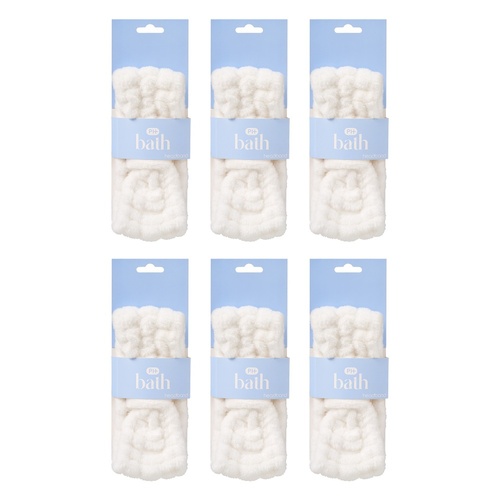 Pharmacy Health Cosmetic Headband White Pack of 6