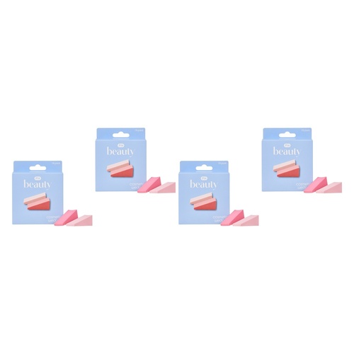 Pharmacy Health Cosmetic Sponge Wedges 16 Pack Bundle of 4