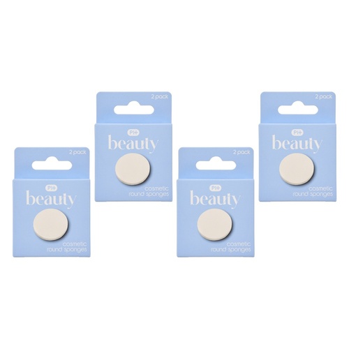 Pharmacy Health Cosmetic Round Sponges 2 Pack Bundle of 4