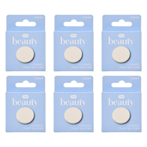 Pharmacy Health Cosmetic Round Sponges 2 Pack Bundle of 6