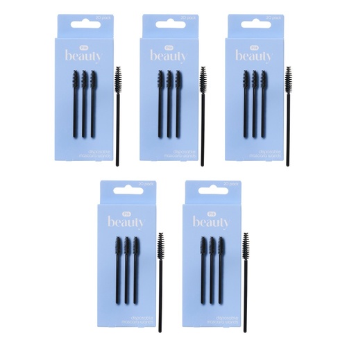 Pharmacy Health Disposable Mascara Wands 20 Pack Bundle of 5