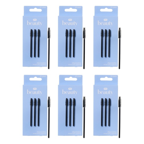 Pharmacy Health Disposable Mascara Wands 20 Pack Bundle of 6
